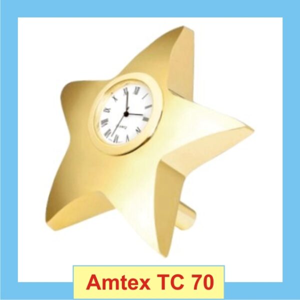 Star Framed Golden Analog Desk Clock