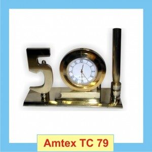 Number- 50 themed Clock with pen stand